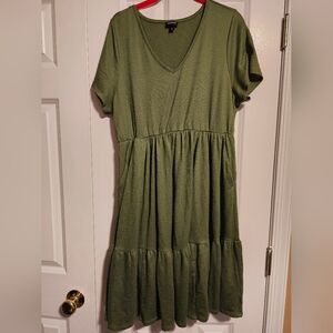 Torrid Mini Rib Knit Babydoll Skater Dress